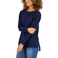 Cheap โญ Style & Co ๐ฉ Women's Space Dye Mock-Neck Sweater, Created For Macy's Pure Emerald ๐ฅ