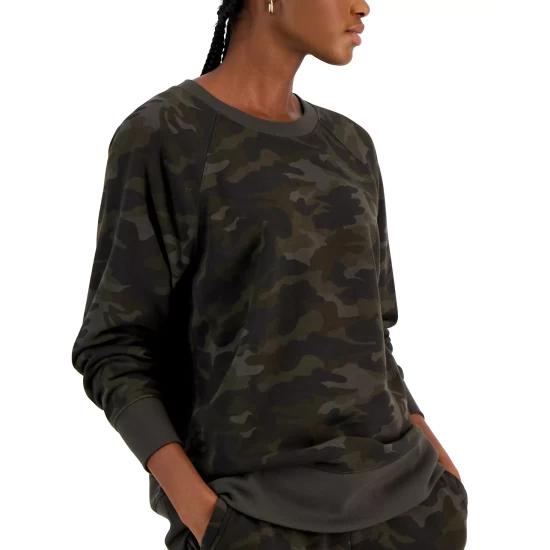 Promo π Style & Co π© Women's Fleece Sweatshirt, Created For Macy's Camo Daze π - Image 2