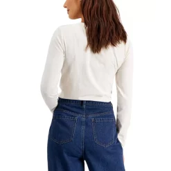 Best Pirce ⭐ Style & Co 👩 Women's Printed Embroidered Tassel-Tie Top, Created For Macy's Floral Flip ✔️