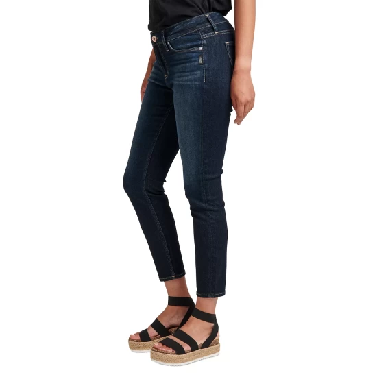 Best Pirce 💯 Silver 👖 Jeans Co. 👩 Women's Elyse Cropped Skinny 👖 Jeans Indigo 🎉 - Image 4