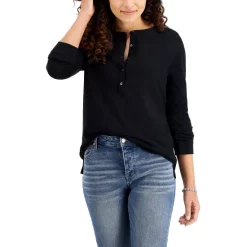 Best Sale 🛒 Style & Co Petite V-Neck Sweater, Created For Macy's Lazulite 🎉