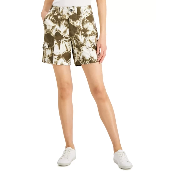 Flash Sale โ๏ธ Style & Co ๐ฉ Women's Printed Cargo Shorts, Created For Macy's Diamond Neutral ๐ - Image 2