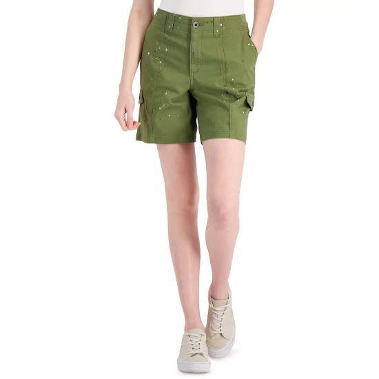 Flash Sale โ๏ธ Style & Co ๐ฉ Women's Printed Cargo Shorts, Created For Macy's Diamond Neutral ๐ - Image 4