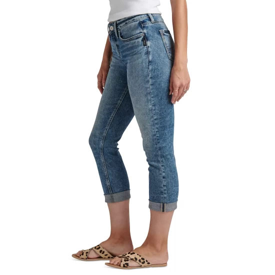 Best Sale 🎉 Silver 👖 Jeans Co. 👩 Women's Suki Capri 👖 Jeans Indigo ✔️ - Image 4