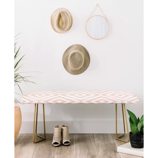 Budget 🔔 Deny Designs Little Arrow Design Co Watercolor Diamonds In Pink Bench 🔥 - Image 2