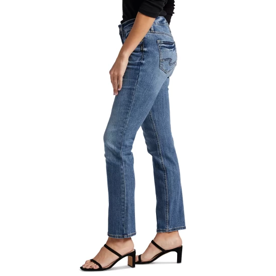 Top 10 🎉 Silver 👖 Jeans Co. 👩 Women's Suki Mid-Rise Straight-Leg 👖 Jeans Indigo 🌟 - Image 4