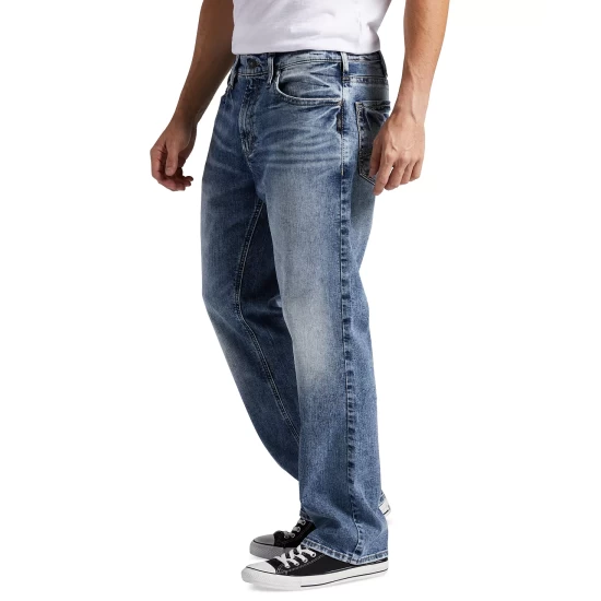 Cheapest 💯 Silver 👖 Jeans Co. Men's Grayson Classic Fit Straight Leg 👖 Jeans Indigo 😍 - Image 4